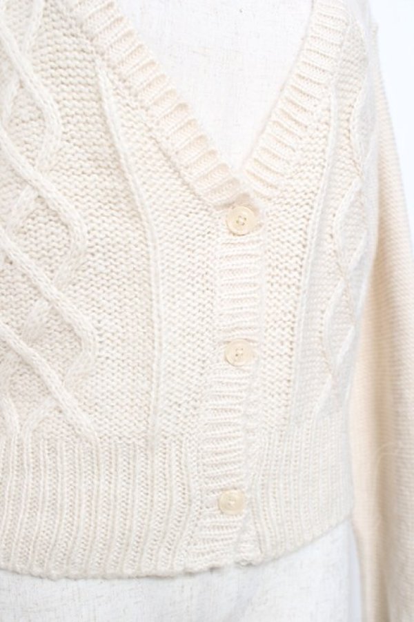 画像3: LIZ LISA / Vネックニットカーディガン 0 ベージュ Y-25-12-08-034-LO-TO-SZ-ZY (3)