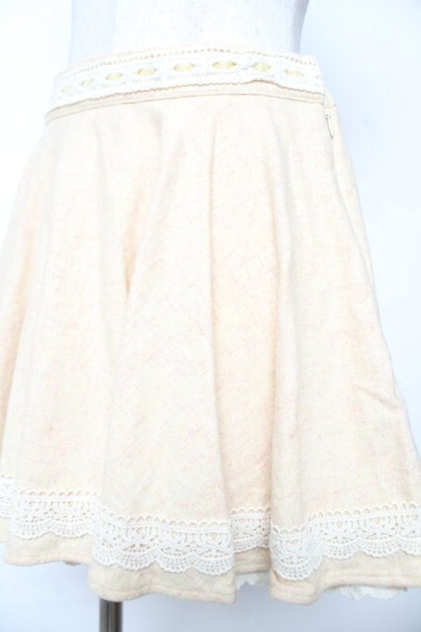 画像3: LIZ LISA / ツイード調スカート 0 アイボリー Y-25-12-08-035-LO-SK-SZ-ZY (3)