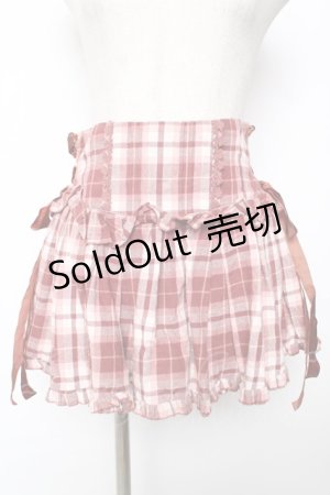 画像: LIZ LISA / サイド編み上げチェック柄スカパン 0 ボルドー Y-25-12-08-036-LO-PA-SZ-ZT0215P