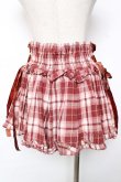 画像2: LIZ LISA / サイド編み上げチェック柄スカパン 0 ボルドー Y-25-12-08-036-LO-PA-SZ-ZY (2)