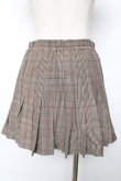 画像2: LIZ LISA / チェックプリーツ巻き風スカパン 0 カーキブラウン Y-25-12-08-037-LO-SK-SZ-ZY (2)