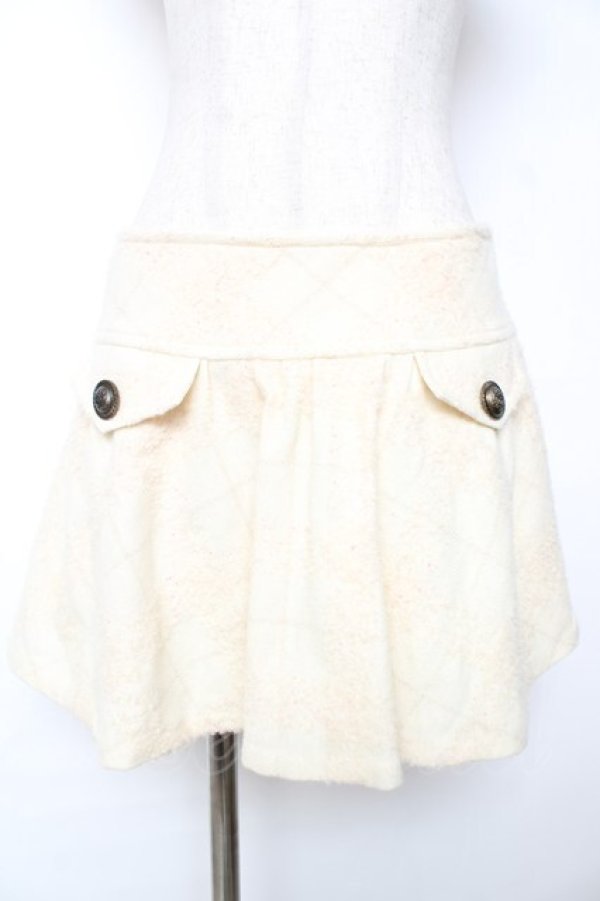 画像1: LIZ LISA / フェイクポケットフレアスカート  アイボリー Y-25-12-08-038-LO-SK-SZ-ZY (1)