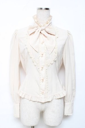 画像: Innocent World / ユリ紋章オリジナルデシンブラウス M ベージュ Y-25-12-08-006-IW-BL-SZ-ZY