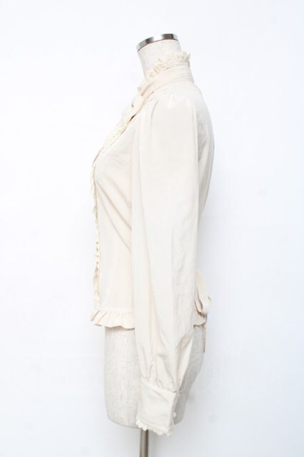 画像2: Innocent World / ユリ紋章オリジナルデシンブラウス M ベージュ Y-25-12-08-006-IW-BL-SZ-ZY (2)