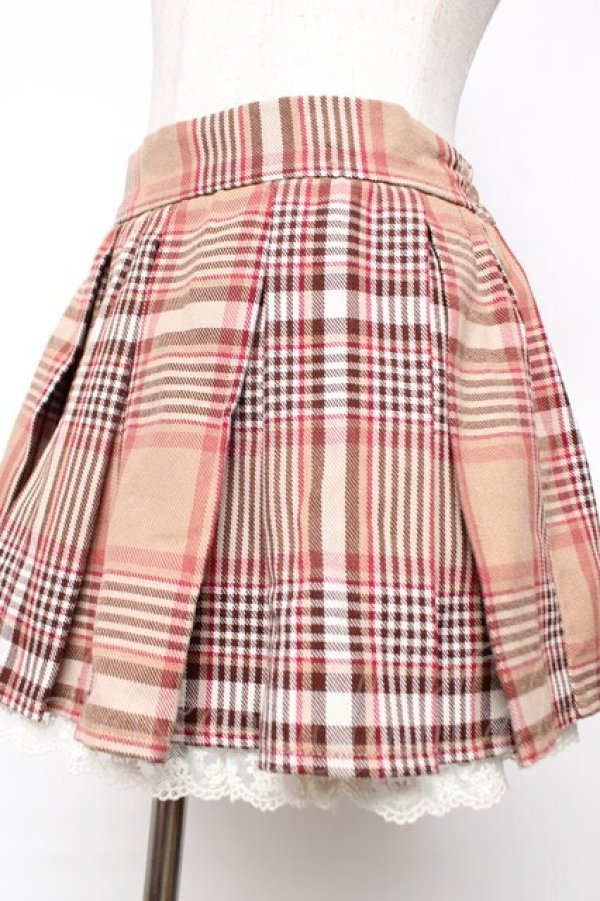 画像3: LIZ LISA / チェック柄プリーツミニスカート 0 キャメル Y-25-12-08-041-LO-PA-SZ-ZY (3)