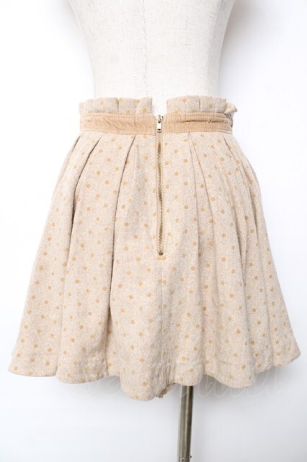 画像2: LIZ LISA / ドットフロッキースカート  ベージュ Y-25-12-08-045-LO-SK-SZ-ZY (2)