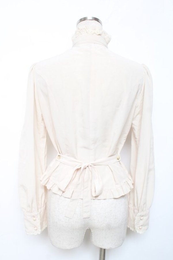 画像3: Innocent World / ユリ紋章オリジナルデシンブラウス M ベージュ Y-25-12-08-006-IW-BL-SZ-ZY (3)