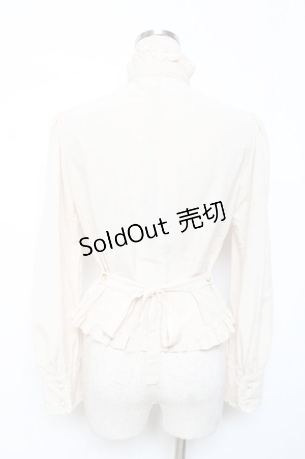 画像3: Innocent World / ユリ紋章オリジナルデシンブラウス M ベージュ Y-25-12-08-006-IW-BL-SZ-ZY (3)