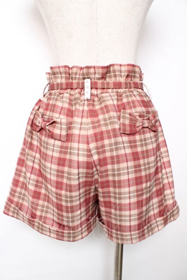 画像2: LIZ LISA / ベルト付きチェック柄パンツ 0 ブラウン Y-25-12-08-046-LO-PA-SZ-ZY (2)