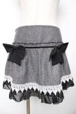 画像1: LIZ LISA / リボン付きラメツイードスカート 0 黒 Y-25-12-08-047-LO-SK-SZ-ZY (1)