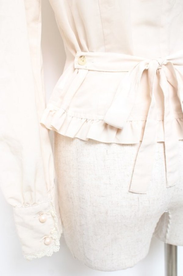 画像4: Innocent World / ユリ紋章オリジナルデシンブラウス M ベージュ Y-25-12-08-006-IW-BL-SZ-ZY (4)