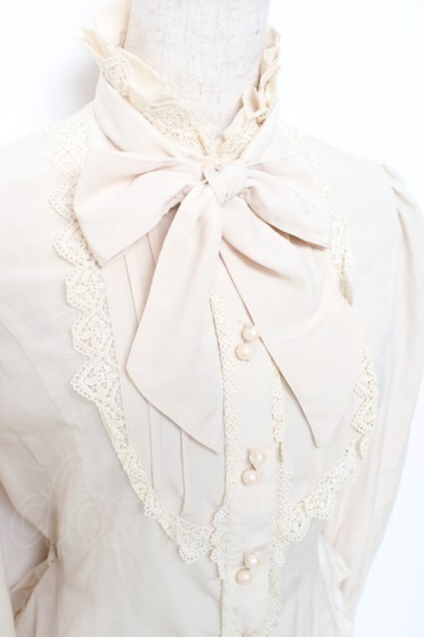 画像6: Innocent World / ユリ紋章オリジナルデシンブラウス M ベージュ Y-25-12-08-006-IW-BL-SZ-ZY (6)