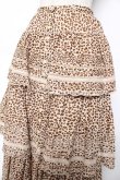 画像3: WONDERFUL WORLD / ヒョウ柄ティアードスカート  ベージュ×ブラウン Y-25-12-08-058-LO-SK-SZ-ZY (3)