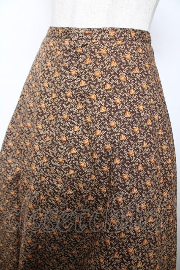 画像3: WONDERFUL WORLD / 小花柄スカート  こげ茶 Y-25-12-08-060-LO-SK-SZ-ZY (3)