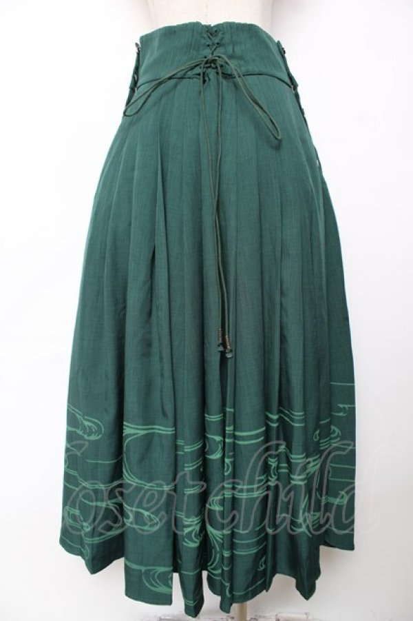 画像2: Hoshibako Works / 繁花集スカート  グリーン Y-25-12-08-063-LO-SK-SZ-ZY (2)