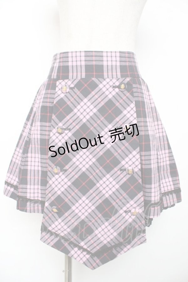 画像1: ALICE and the PIRATES / タータンチェックプリーツスカート  ピンク Y-25-12-08-071-PA-SK-SZ-ZI (1)
