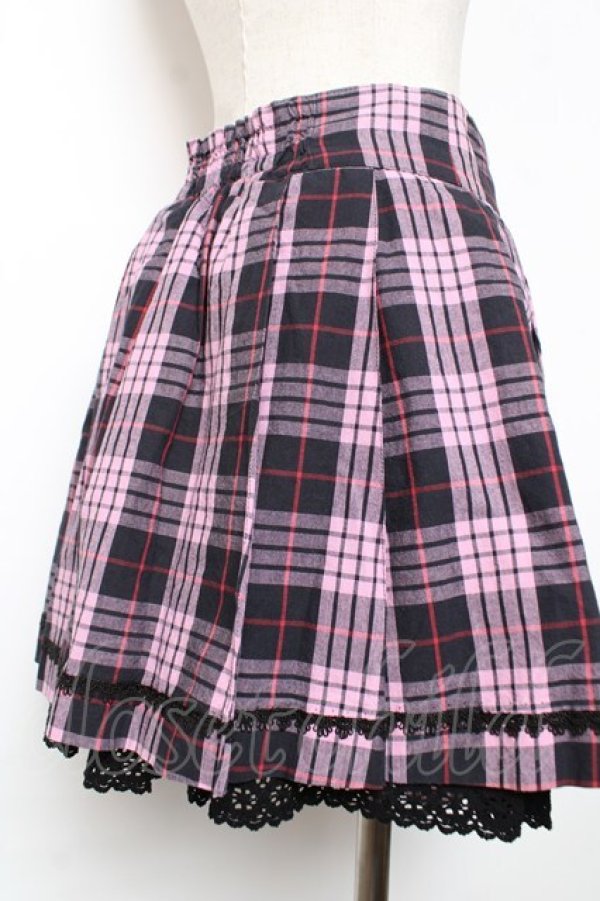 画像4: ALICE and the PIRATES / タータンチェックプリーツスカート  ピンク Y-25-12-08-071-PA-SK-SZ-ZY (4)