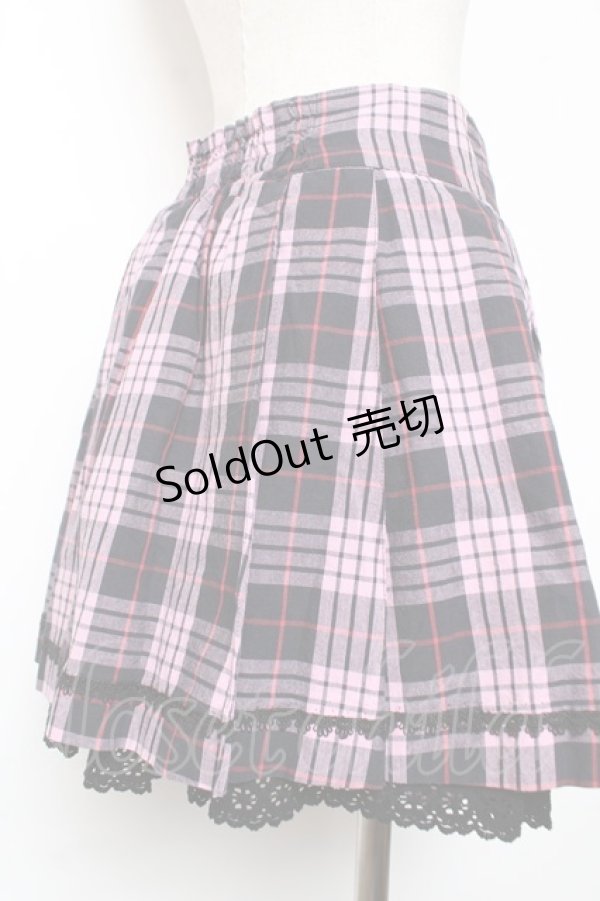画像4: ALICE and the PIRATES / タータンチェックプリーツスカート  ピンク Y-25-12-08-071-PA-SK-SZ-ZI (4)