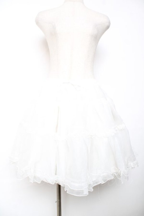 画像1: Angelic Pretty / オーガンジーパニエ  白 Y-25-12-08-074-AP-SK-SZ-ZY (1)