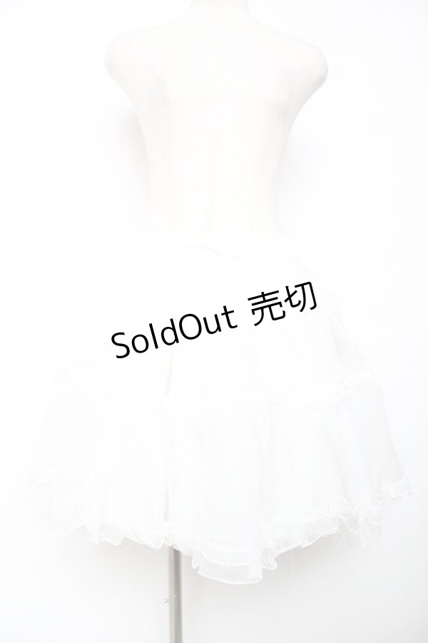 画像1: Angelic Pretty / オーガンジーパニエ  白 Y-25-12-08-074-AP-SK-SZ-ZY (1)