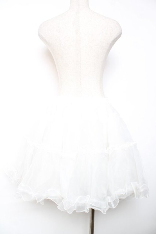 画像2: Angelic Pretty / オーガンジーパニエ  白 Y-25-12-08-074-AP-SK-SZ-ZY (2)