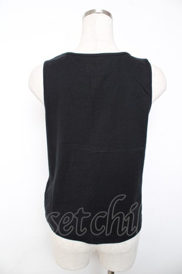 画像2: PINK HOUSE / ロゴプリントタンクトップ  黒 Y-25-12-08-076-LO-TO-SZ-ZY (2)