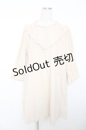 画像: PINK HOUSE / ダンガリーチュニックブラウス  ベージュ Y-25-12-08-081-LO-BL-SZ-ZY