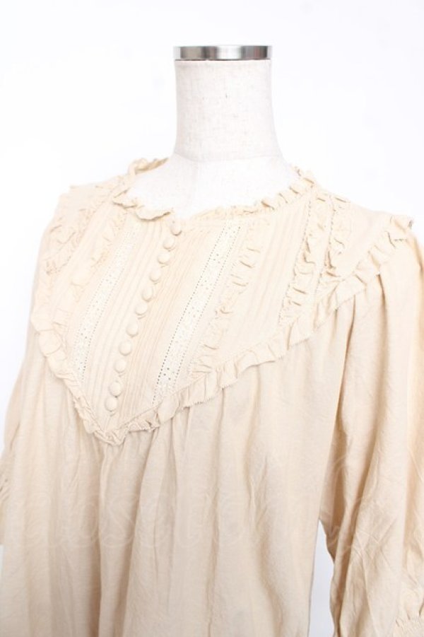 画像3: PINK HOUSE / ダンガリーチュニックブラウス  ベージュ Y-25-12-08-081-LO-BL-SZ-ZY (3)