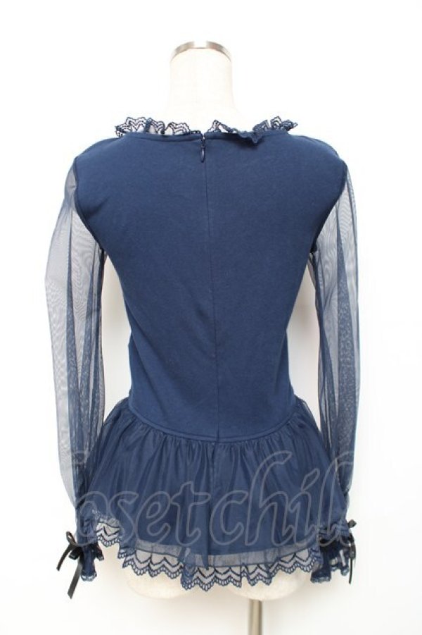 画像2: Angelic Pretty / Elegant Armyビスチェカットソー  紺 Y-25-12-08-008-AP-TO-SZ-ZY (2)