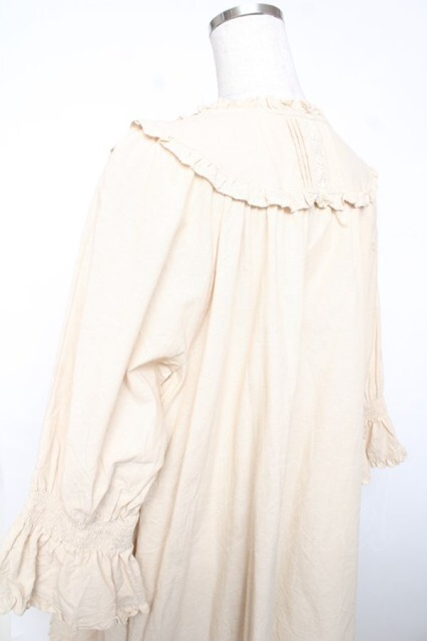 画像4: PINK HOUSE / ダンガリーチュニックブラウス  ベージュ Y-25-12-08-081-LO-BL-SZ-ZY (4)