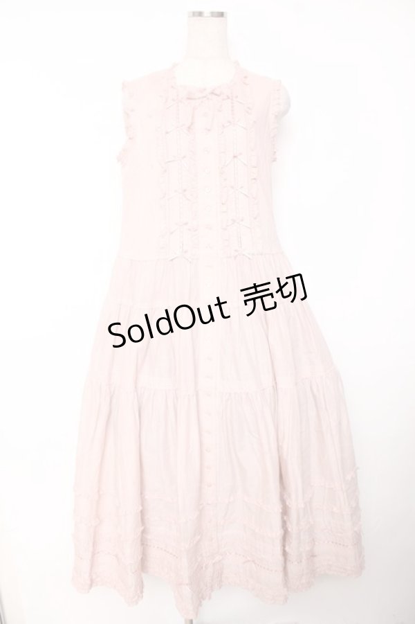 画像1: PINK HOUSE / ローンノースリーブワンピース  ピンク Y-25-12-08-082-LO-OP-AS-ZS (1)