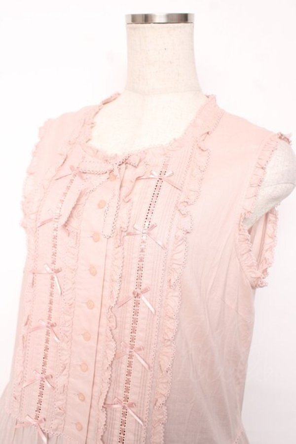 画像3: PINK HOUSE / ローンノースリーブワンピース  ピンク Y-25-12-08-082-LO-OP-AS-ZY (3)