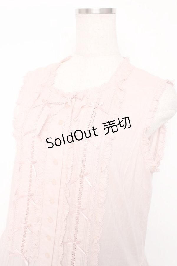 画像3: PINK HOUSE / ローンノースリーブワンピース  ピンク Y-25-12-08-082-LO-OP-AS-ZS (3)