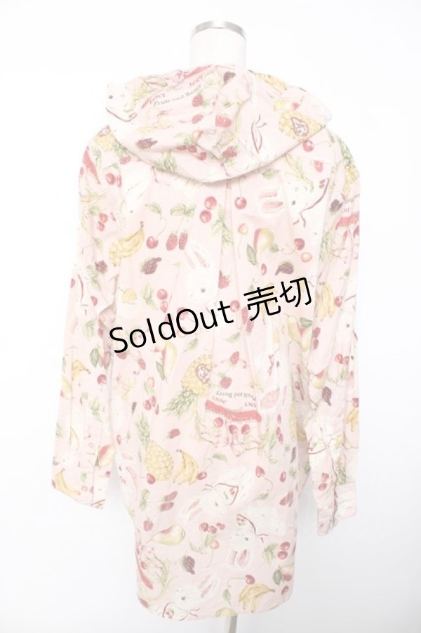 画像2: Karl Helmut / ジューシーフルーツプリントフードブラウス M ピンク Y-25-12-08-086-EL-BL-SZ-ZY (2)