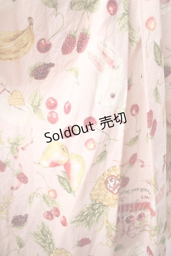 画像4: Karl Helmut / ジューシーフルーツプリントフードブラウス M ピンク Y-25-12-08-086-EL-BL-SZ-ZY (4)