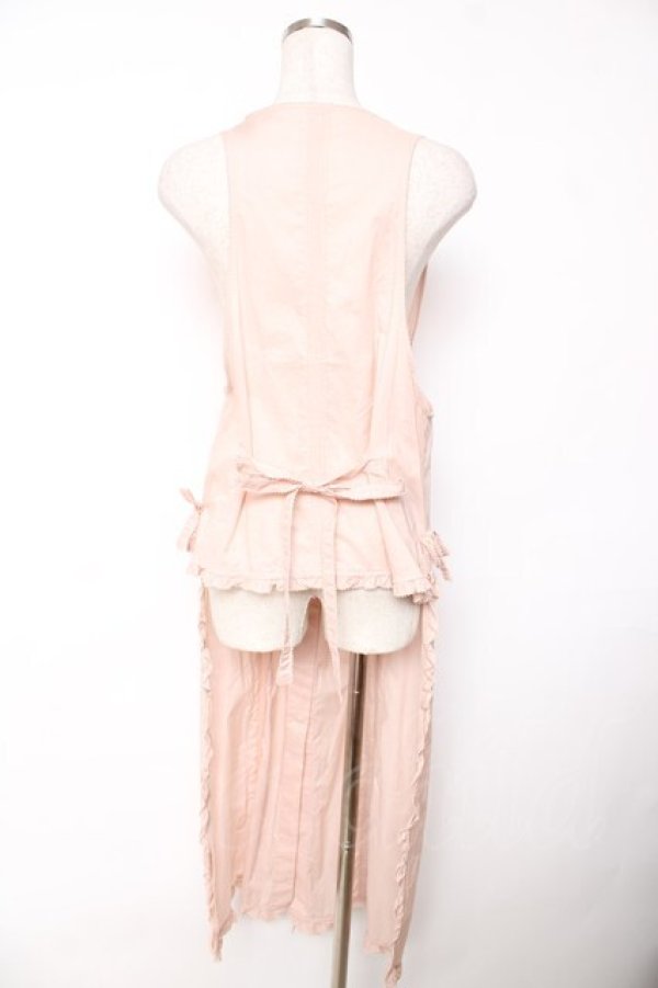 画像2: WONDERFUL WORLD / ピコフリルピンタックタブリエ  ピンク Y-25-12-08-087-LO-OP-SZ-ZY (2)