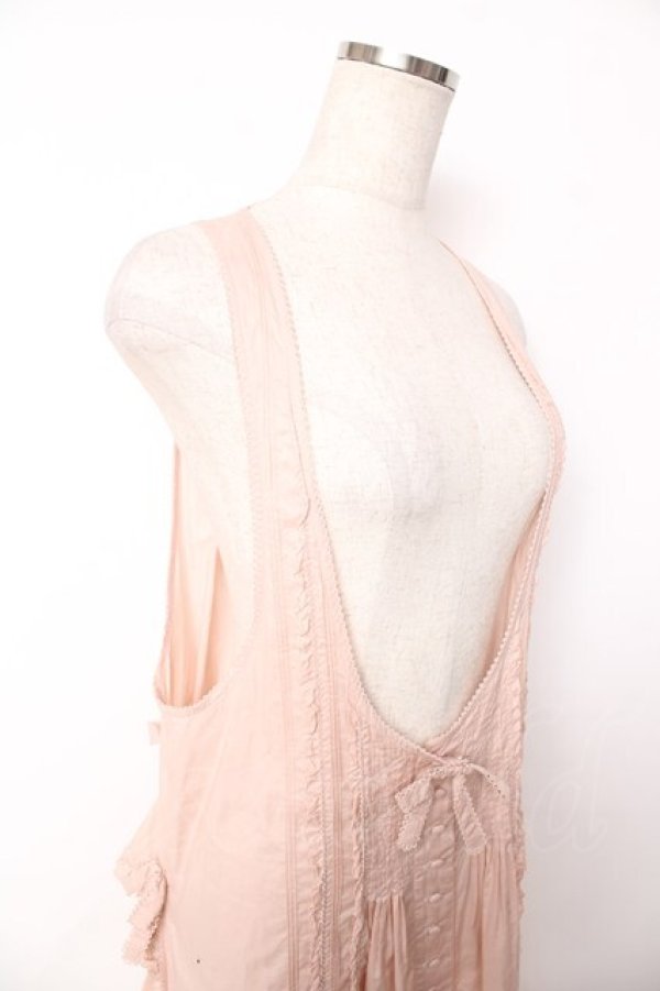 画像4: WONDERFUL WORLD / ピコフリルピンタックタブリエ  ピンク Y-25-12-08-087-LO-OP-SZ-ZY (4)