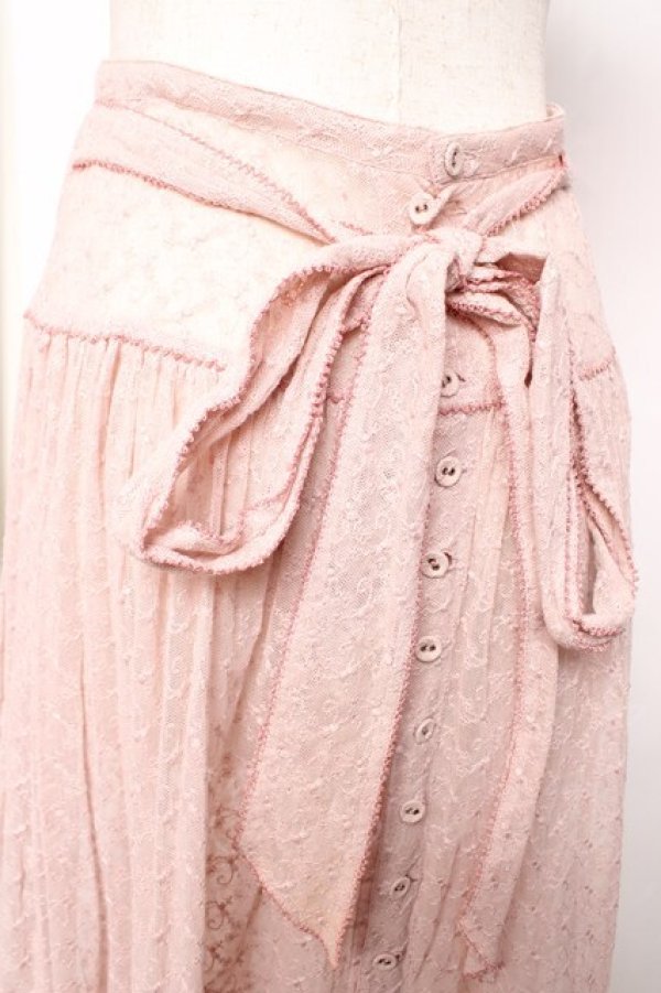 画像3: WONDERFUL WORLD / 総レーススカート  ピンク Y-25-12-08-089-LO-SK-SZ-ZY (3)