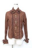 画像1: Angelic Pretty / リボン通しレトロブラウス  ブラウン Y-25-12-08-009-AP-BL-SZ-ZY (1)
