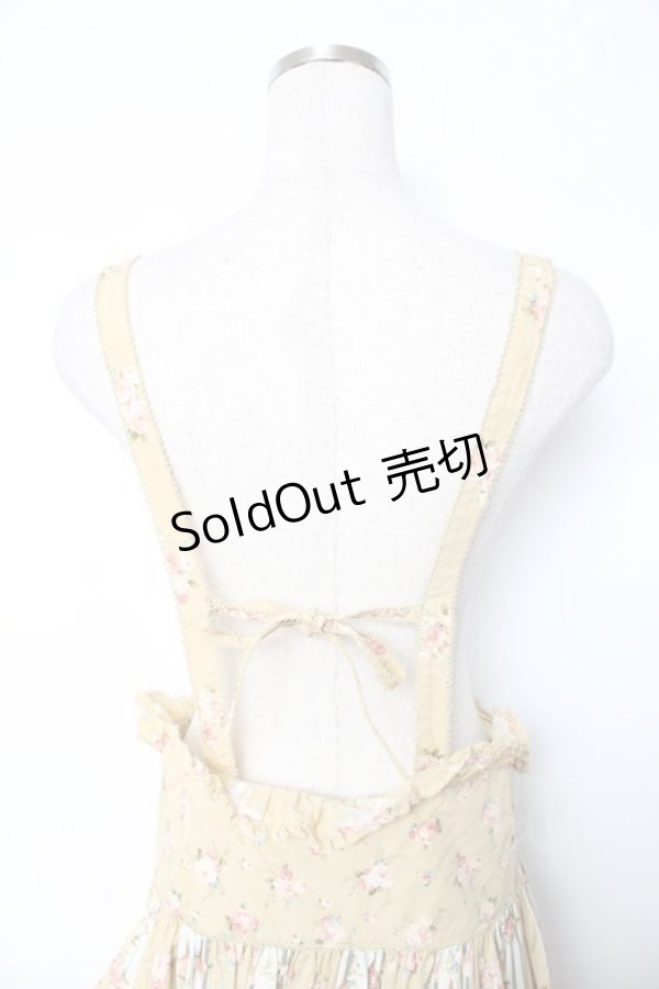 画像3: WONDERFUL WORLD / ローズブーケストライプオーバースカート  イエロー Y-25-12-08-091-LO-SK-SZ-ZY (3)