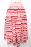 画像2: WONDERFUL WORLD / 配色ピコフリルローンスカート  ピンク Y-25-12-08-093-LO-SK-SZ-ZY (2)