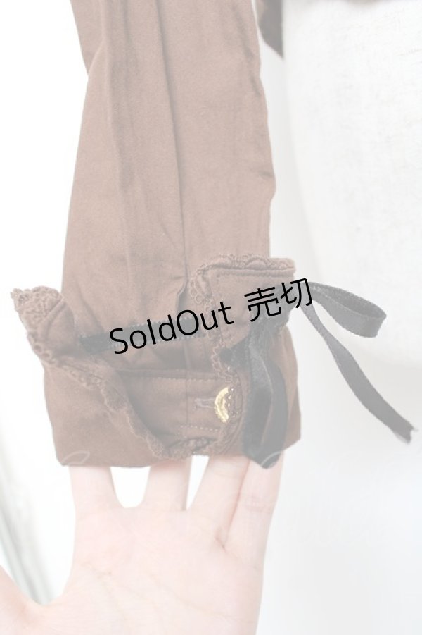 画像4: Angelic Pretty / リボン通しレトロブラウス  ブラウン Y-25-12-08-009-AP-BL-SZ-ZY (4)