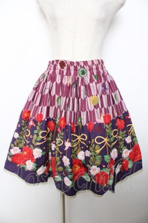 画像: metamorphose / ハイカラ小町ミニスカート  パープル Y-25-12-08-103-ME-SK-SZ-ZY