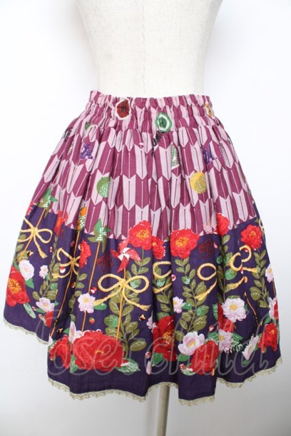 画像2: metamorphose / ハイカラ小町ミニスカート  パープル Y-25-12-08-103-ME-SK-SZ-ZY (2)