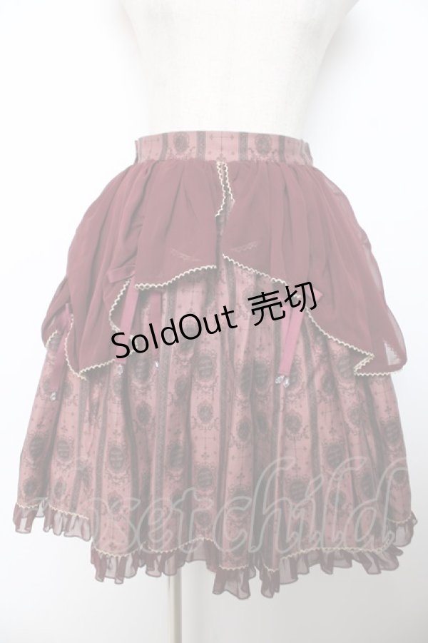 画像1: metamorphose / ロイヤルオーナメントスカート  ワイン Y-25-12-08-105-ME-SK-SZ-ZY (1)