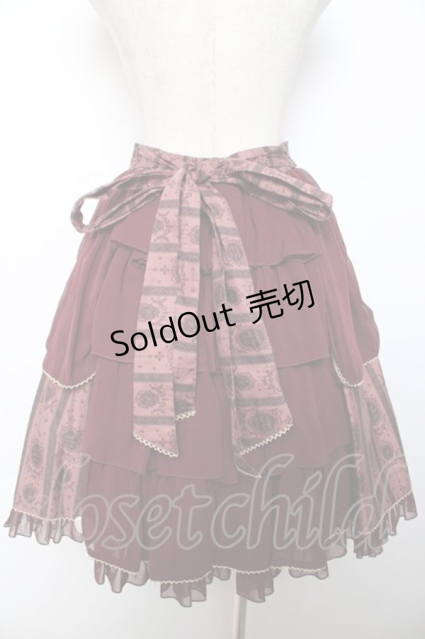 画像2: metamorphose / ロイヤルオーナメントスカート  ワイン Y-25-12-08-105-ME-SK-SZ-ZY (2)