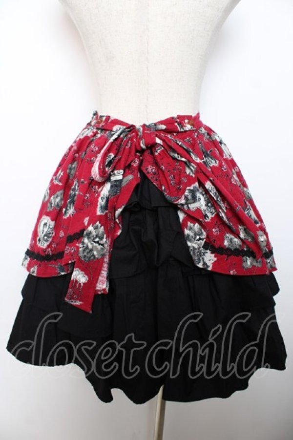 画像2: ALICE and the PIRATES / Vampire Forest バッスルスカート  エンジ Y-25-12-08-106-PA-SK-SZ-ZY (2)