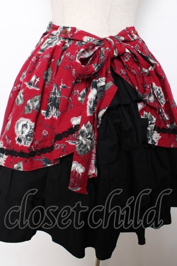 画像4: ALICE and the PIRATES / Vampire Forest バッスルスカート  エンジ Y-25-12-08-106-PA-SK-SZ-ZY (4)