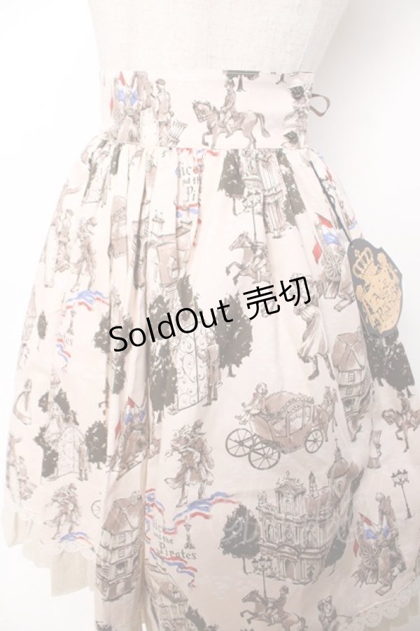 画像3: ALICE and the PIRATES / Priere d’espoir〜愛の誓いと運命の灯〜柄スカート  生成り Y-25-12-08-107-PA-SK-SZ-ZY (3)