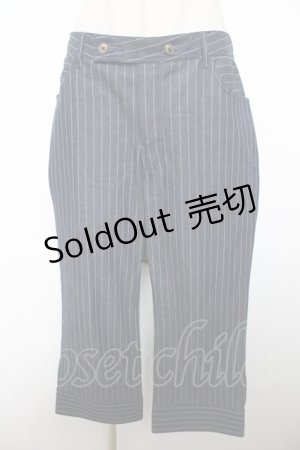 画像: ALICE and the PIRATES / スカート付きストライプパンツ  ネイビー Y-25-12-08-109-PA-PA-SZ-ZY